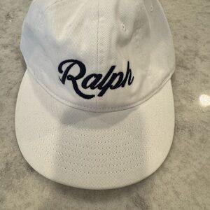 Ralph Lauren White and Blue Hat Classic Style